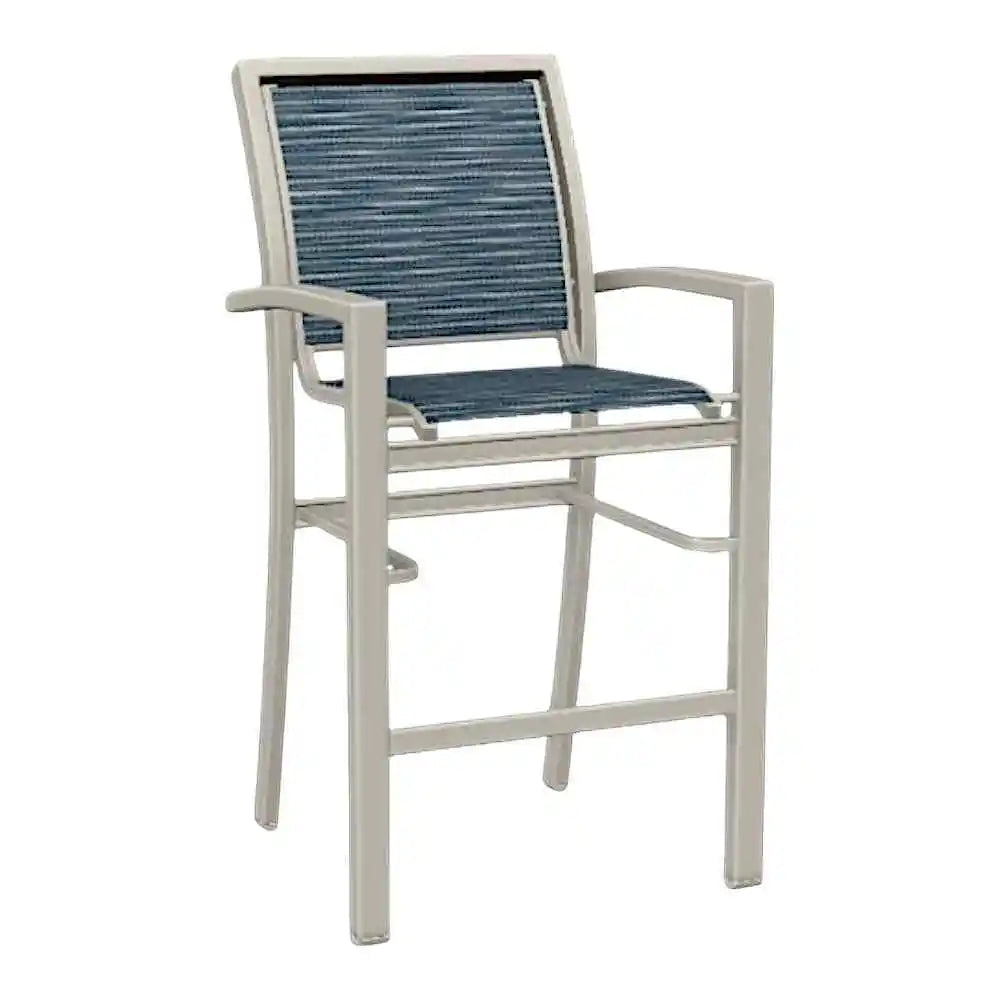 Get Kendall Sling Bar Height Stacking Arm Chair by at LOOMLAN