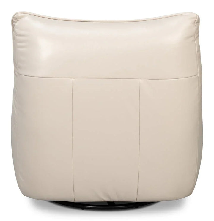 Kennett Leather Swivel Chair - LOOMLAN - Sarreid - Club Chairs