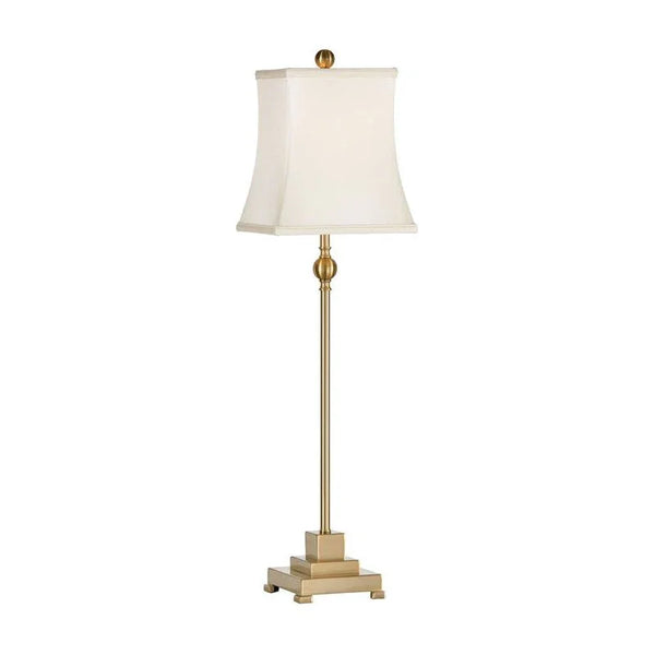 Kensington Buffet Square Cream Shade Table Lamp - LOOMLAN - Chelsea House - Table Lamps