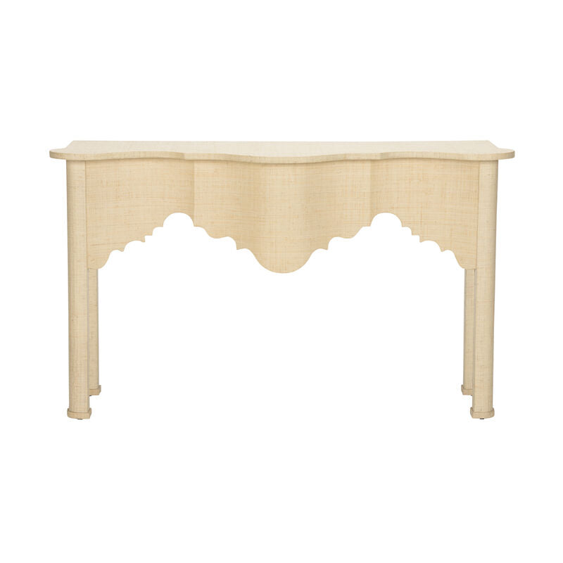 Kensington Raffia Wrapped Classic Console Table-Console Tables-Chelsea House-LOOMLAN