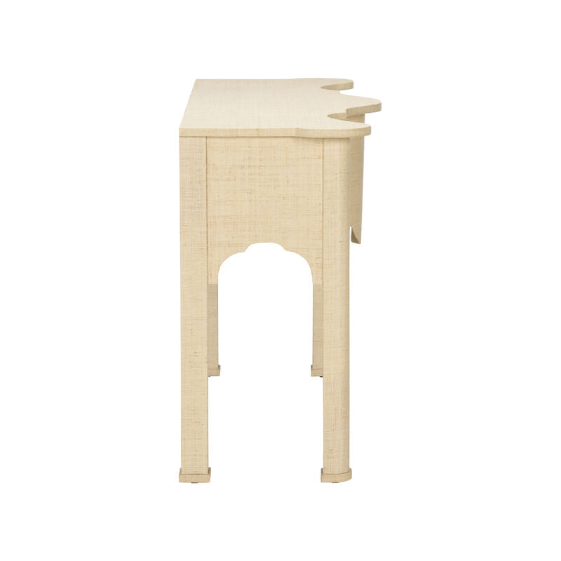 Kensington Raffia Wrapped Classic Console Table-Console Tables-Chelsea House-LOOMLAN