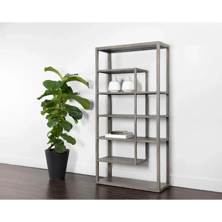Kenzie Wooden Modern Etagere-Etageres-SUNPAN-LOOMLAN