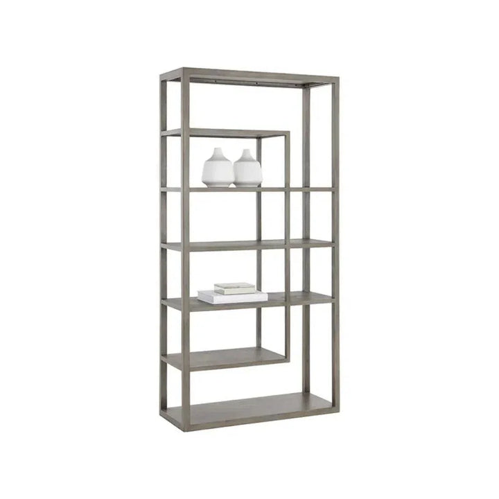 Kenzie Wooden Modern Etagere-Etageres-SUNPAN-LOOMLAN