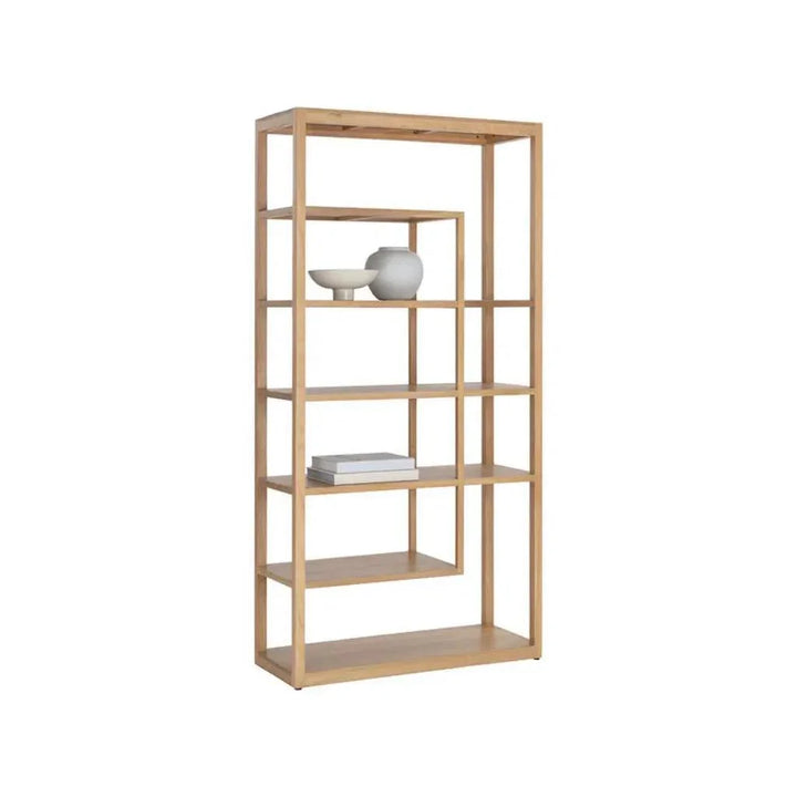 Kenzie Wooden Modern Etagere-Etageres-SUNPAN-LOOMLAN