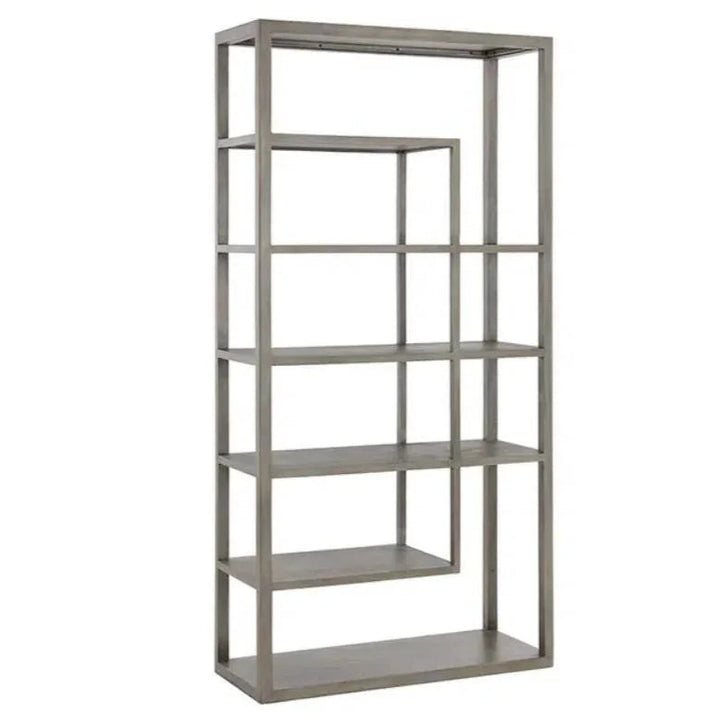 Kenzie Wooden Modern Etagere-Etageres-SUNPAN-Grey-LOOMLAN