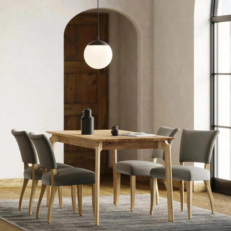 Kenzo Wooden Rectangular Dining Table-Dining Tables-LH Imports-LOOMLAN