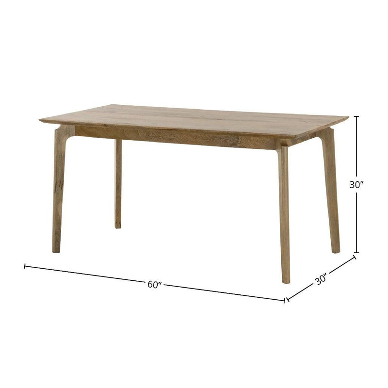 Kenzo Wooden Rectangular Dining Table-Dining Tables-LH Imports-LOOMLAN