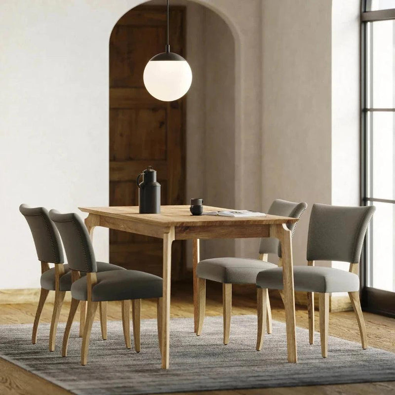 Kenzo Wooden Rectangular Dining Table-Dining Tables-LH Imports-LOOMLAN