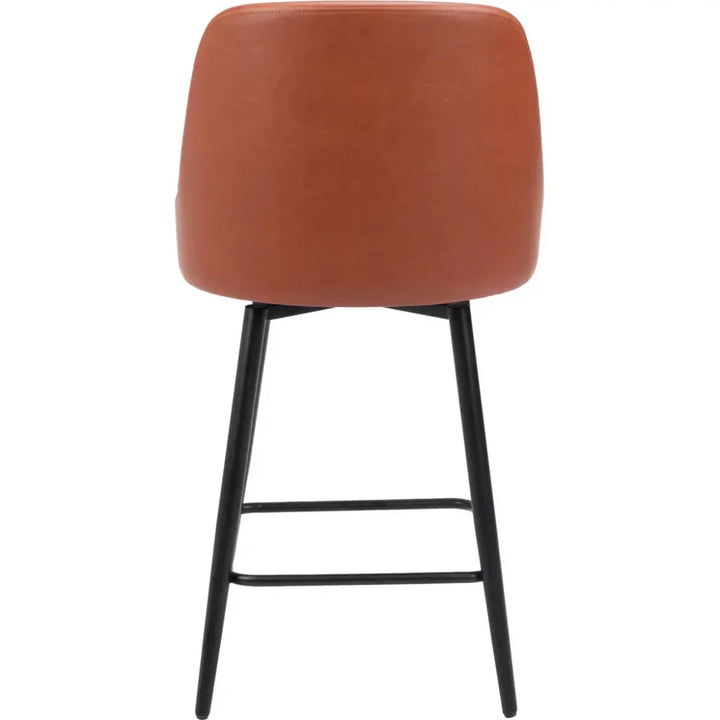 Keppel Swivel Counter Stool Brown - LOOMLAN - Zuo Modern - Counter Stools