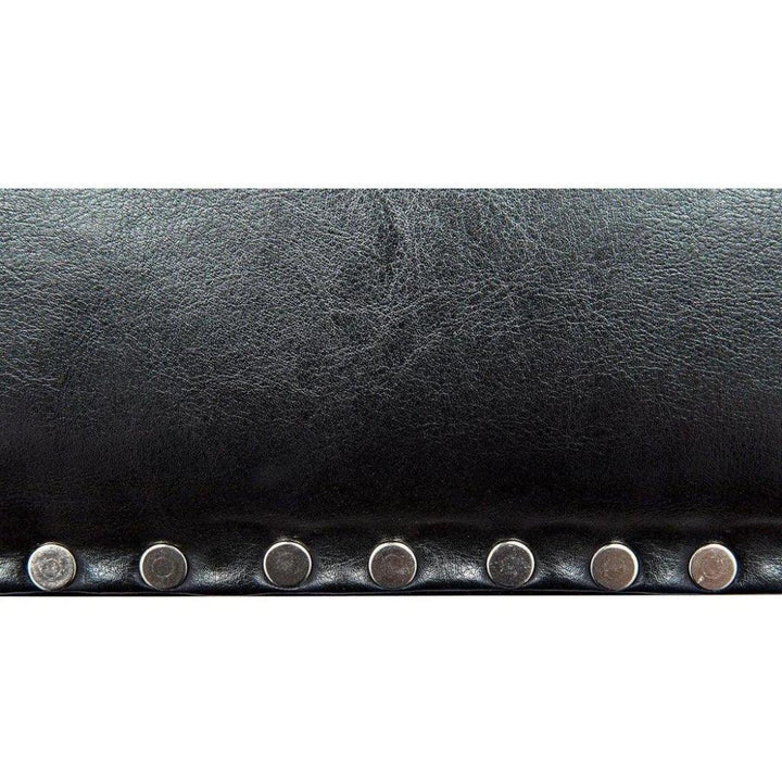 Kerouac Leather Armless Dining Chair - LOOMLAN - Noir - Dining Chairs