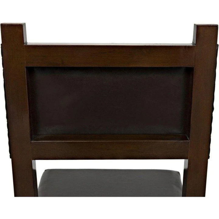 Kerouac Leather Armless Dining Chair - LOOMLAN - Noir - Dining Chairs