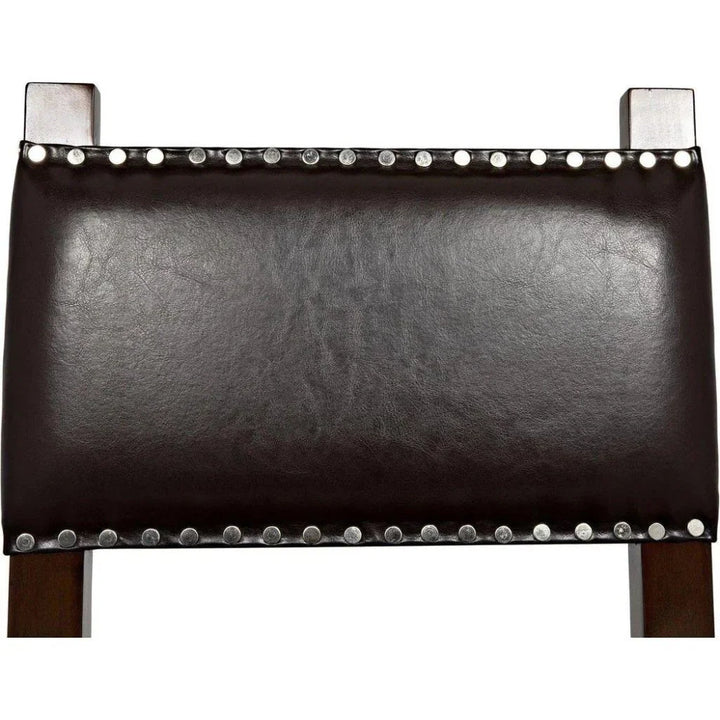 Kerouac Leather Armless Dining Chair - LOOMLAN - Noir - Dining Chairs