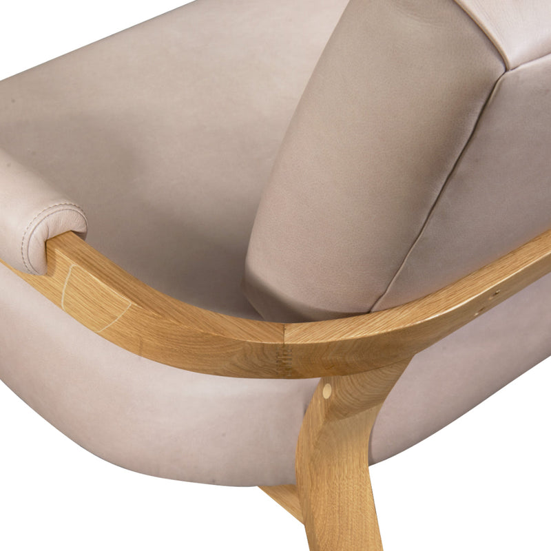 Kervella Full Aniline Nubuck Leather Accent Chair-Accent Chairs-One For Victory-LOOMLAN