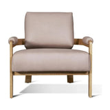 Kervella Full Aniline Nubuck Leather Accent Chair