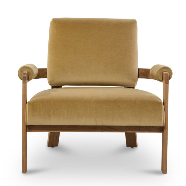 Kervella Stain Resistant Velvet Accent Chair-Accent Chairs-One For Victory-LOOMLAN