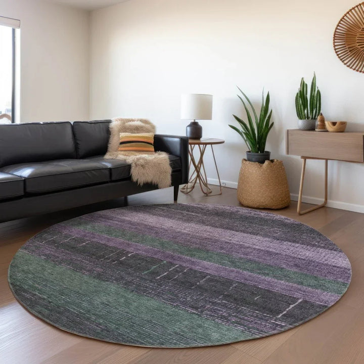 Keshira Purple Washable Indoor - Outdoor Rug - LOOMLAN - LOOMLAN Rugs - Outdoor Rugs