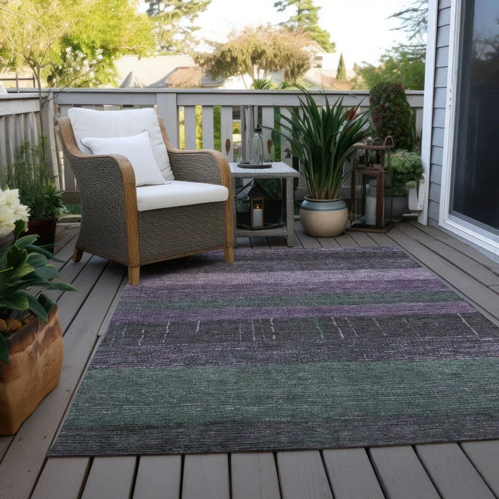 Keshira Purple Washable Indoor - Outdoor Rug - LOOMLAN - LOOMLAN Rugs - Outdoor Rugs