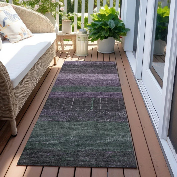 Keshira Purple Washable Indoor - Outdoor Rug - LOOMLAN - LOOMLAN Rugs - Outdoor Rugs