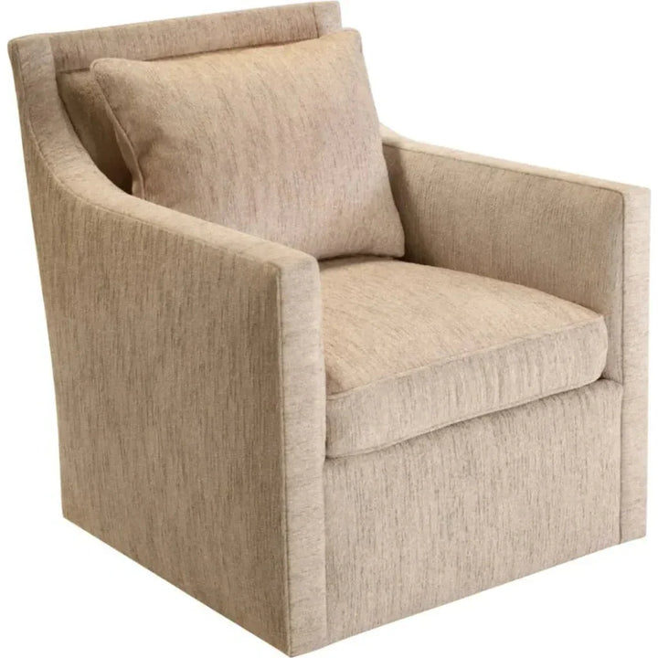 Kimberly Fabric Swivel Club Chair - LOOMLAN