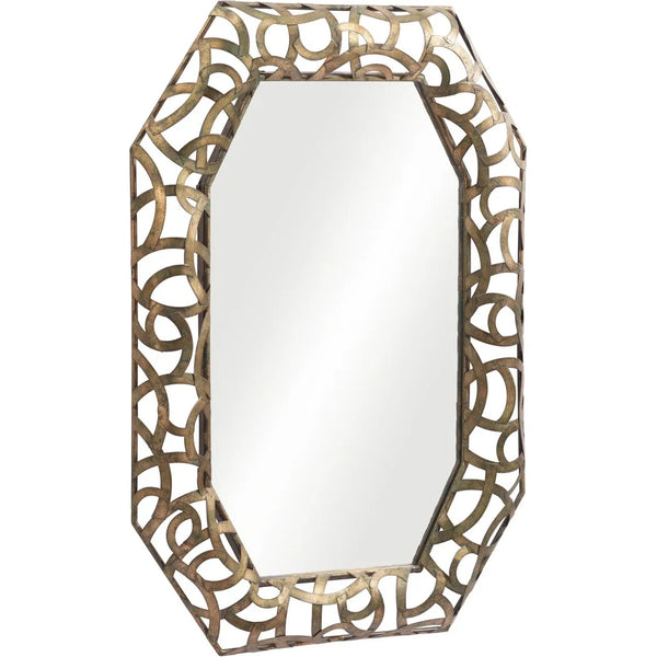 Kin Mirror Antique Gold Wall Mirrors LOOMLAN By Zuo Modern