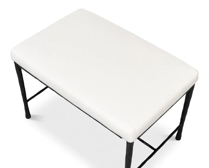 Kings Road Iron Framed Bedroom Bench - LOOMLAN - Sarreid - Bedroom Benches