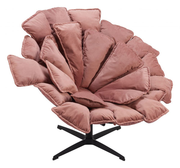 Kipas Pink Velvet Accent Chair