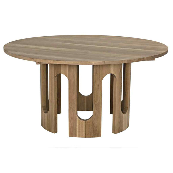 Kirill Natural Wooden Round Dining Table