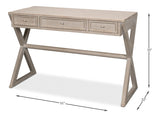 Kitchen Desk Stone Grey-Home Office Desks-Sarreid-LOOMLAN