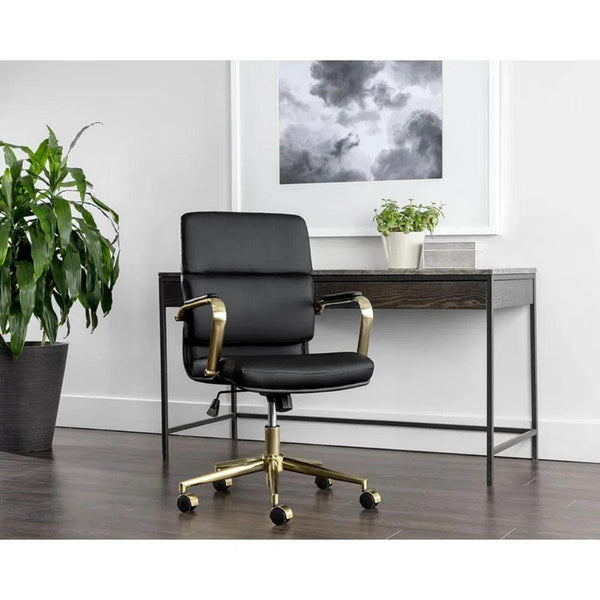 Kleo Leather Stylish Office Chair-Office Chairs-SUNPAN-LOOMLAN