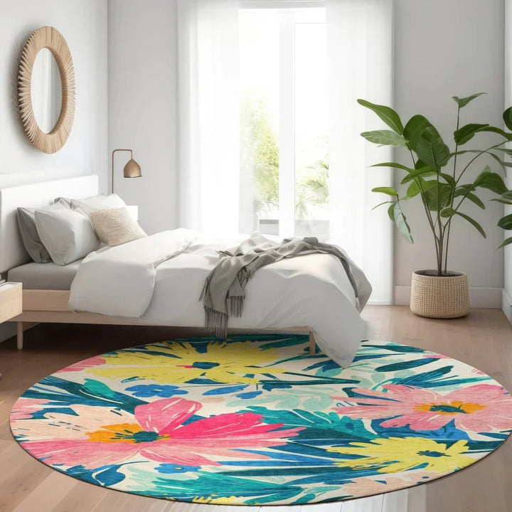 Knottia Pink Washable Indoor - Outdoor Rug - LOOMLAN - LOOMLAN Rugs - Outdoor Rugs