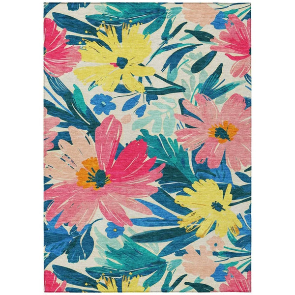 Knottia Pink Washable Indoor - Outdoor Rug - LOOMLAN - LOOMLAN Rugs - Outdoor Rugs
