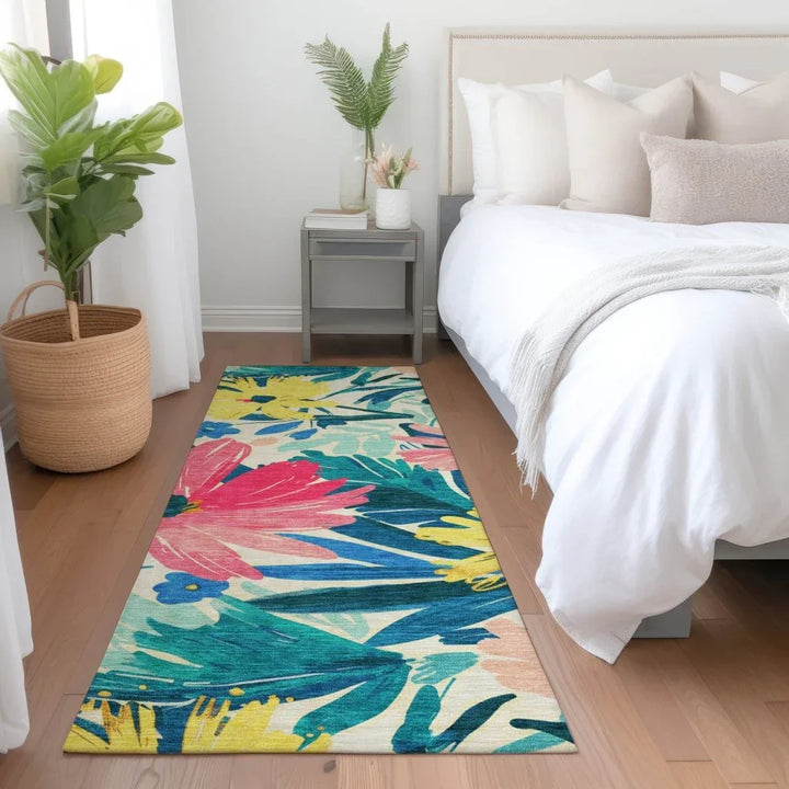 Knottia Pink Washable Indoor - Outdoor Rug - LOOMLAN - LOOMLAN Rugs - Outdoor Rugs