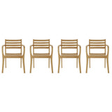 Kolding Stacking Armchair (Set of 4)-Outdoor Dining Chairs-HiTeak-LOOMLAN