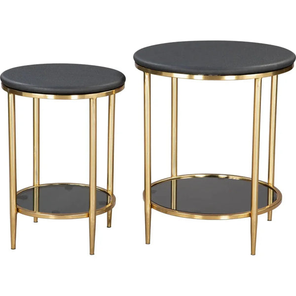 Koper Coffee Table Set (2 - Piece) Black - LOOMLAN - Zuo Modern - Coffee Tables