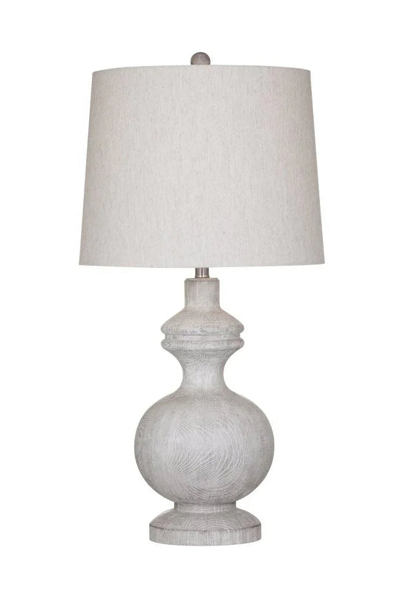 Krishina White Resin Table Lamp - LOOMLAN - Bassett Mirror - Table Lamps