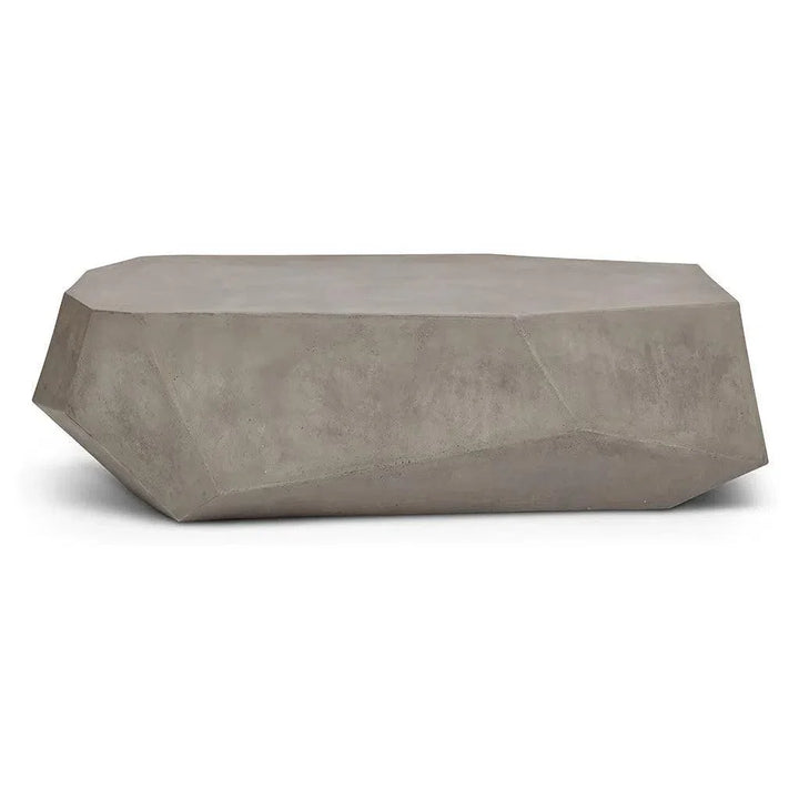 Kristal Reinforced Concrete Geometric Coffee Table-Outdoor Coffee Tables-Urbia-LOOMLAN
