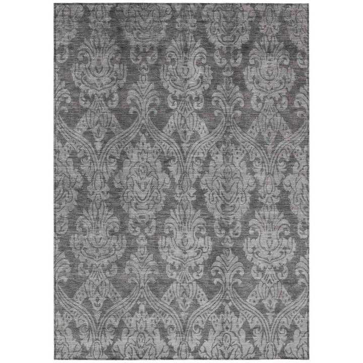 Krymera Gray Washable Indoor - Outdoor Rug - LOOMLAN - LOOMLAN Rugs - Outdoor Rugs