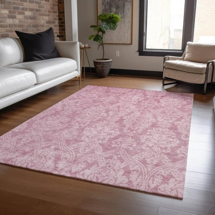 Krymera Pink Washable Indoor - Outdoor Rug - LOOMLAN - LOOMLAN Rugs - Outdoor Rugs