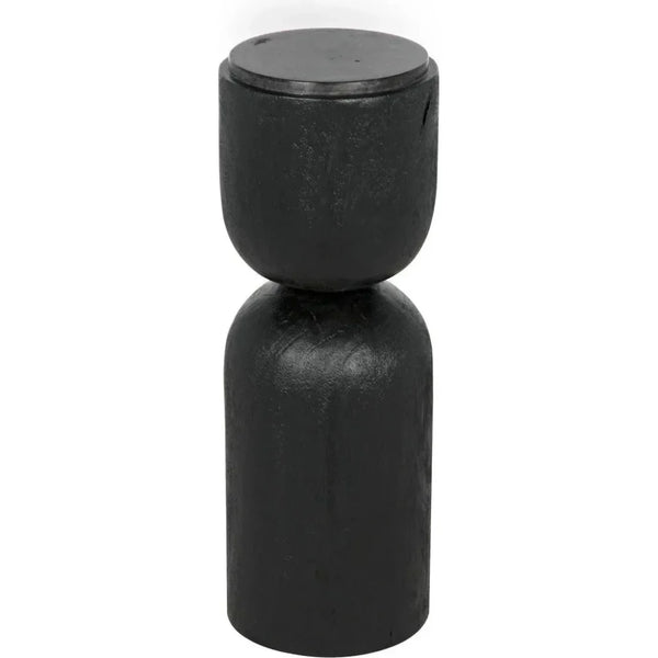 Kudoro Black Marble Round Side Table