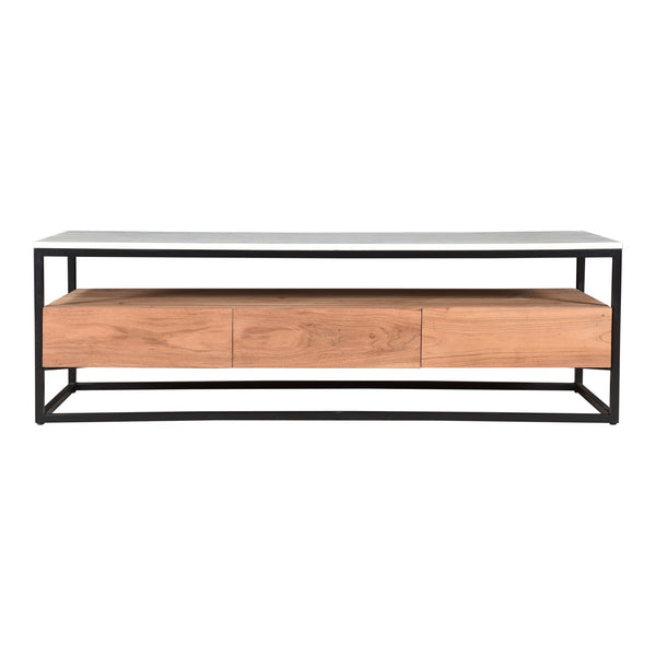 Kula Contemporary Wooden Marble Top Media TV Stand-TV Stands & Media Centers-Moe's Home-LOOMLAN