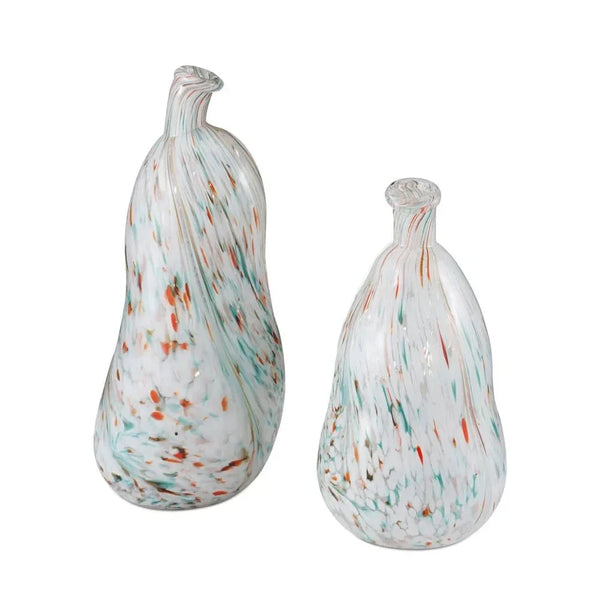 Kumo Modern Artistic Glass Decor Vase 2PC - LOOMLAN - Currey & Co - Vases & Jars