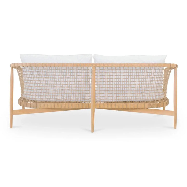 Kuna Solid Teak Frame Outdoor Sofa - LOOMLAN - Moe's Home - Outdoor Sofas & Loveseats