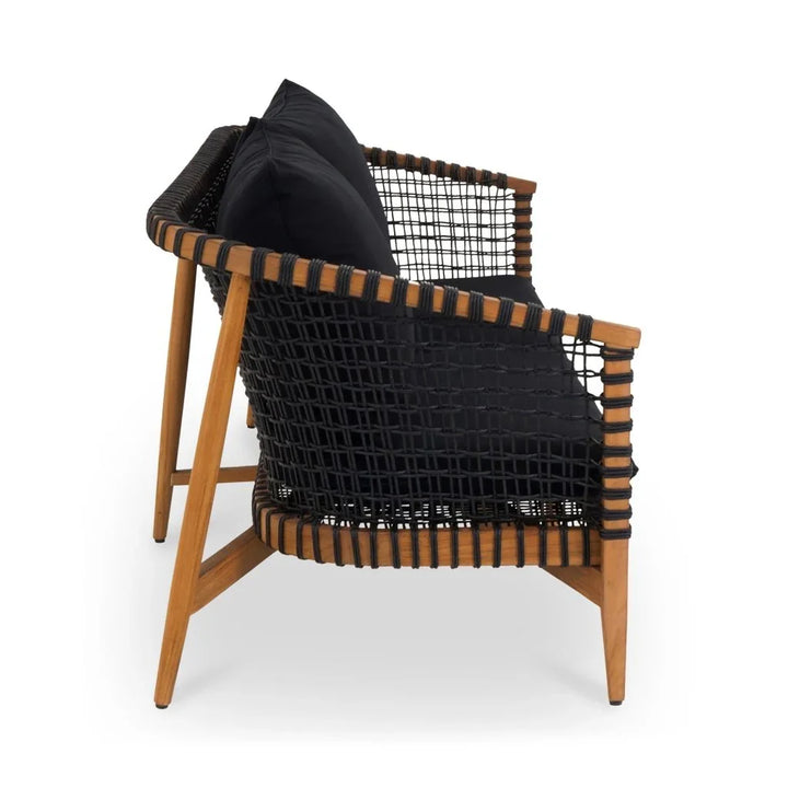 Kuna Solid Teak Frame Outdoor Sofa - LOOMLAN - Moe's Home - Outdoor Sofas & Loveseats