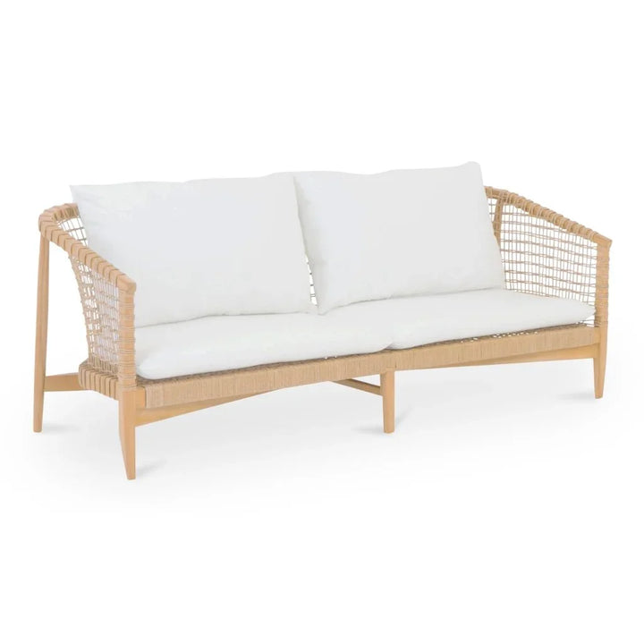 Kuna Solid Teak Frame Outdoor Sofa - LOOMLAN - Moe's Home - Outdoor Sofas & Loveseats