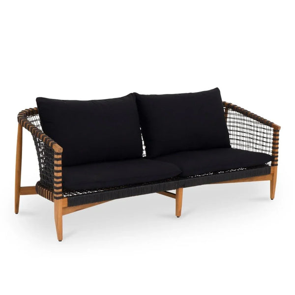 Kuna Solid Teak Frame Outdoor Sofa - LOOMLAN - Moe's Home - Outdoor Sofas & Loveseats