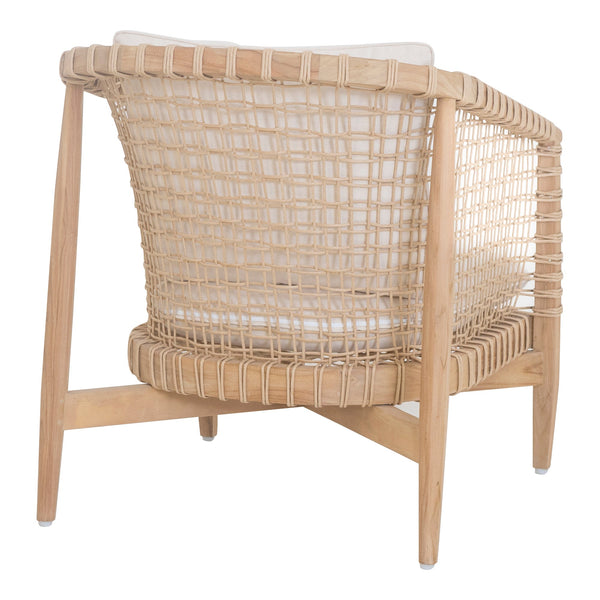  Kuna Solid Teak Frame with Lloyd Loom Weave Outdoor Chair Moe' Home
