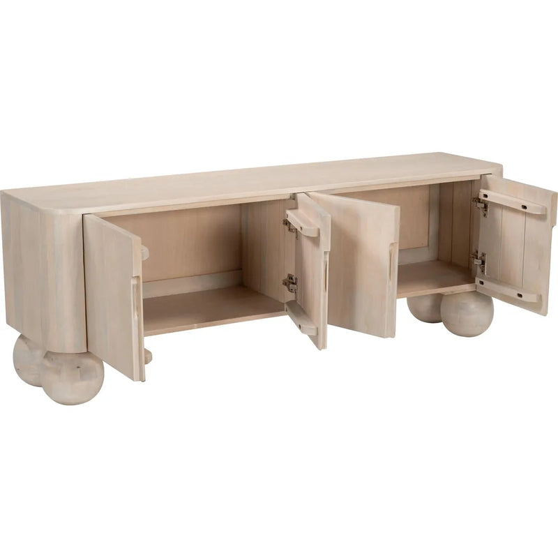 Kuti Natural Wood Entertainment Stand-TV Stands & Media Centers-Zuo Modern-LOOMLAN