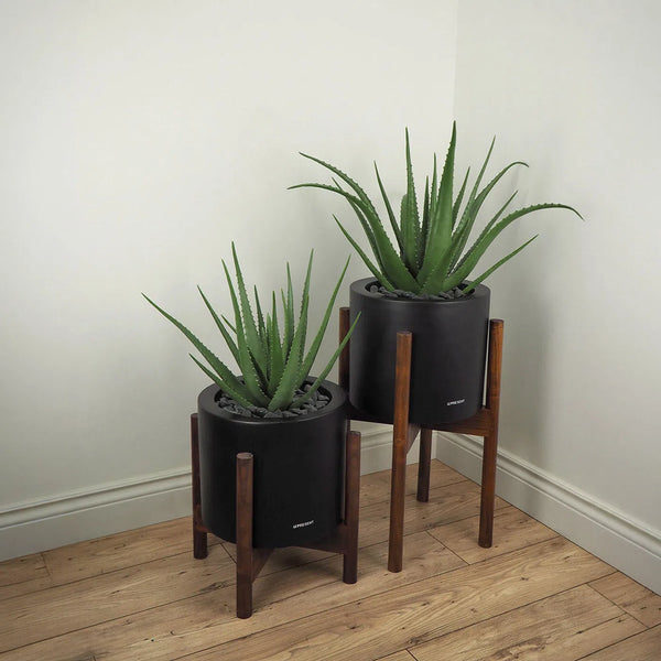 Faux Botanical Outdoor Green Aloe with Pot