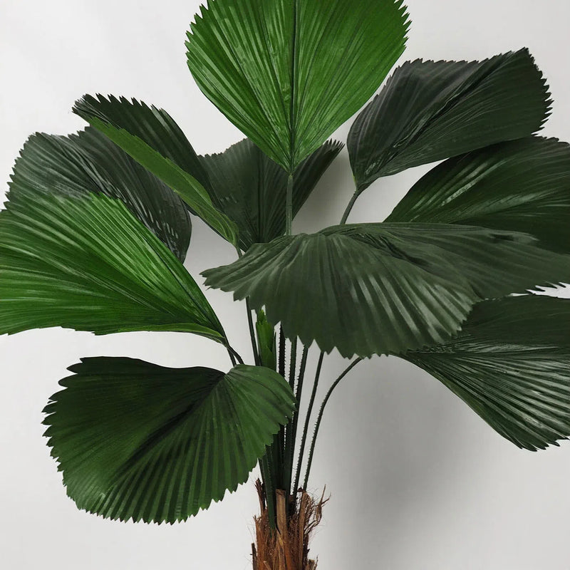 Faux Botanical Indoor Green Licuala Grandis