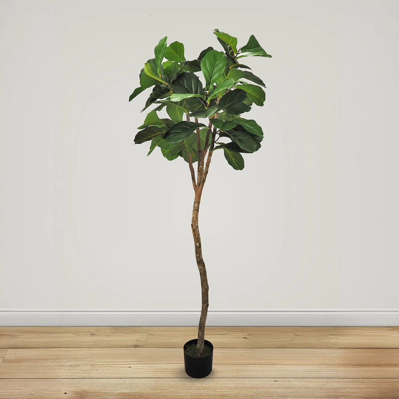 Faux Botanical Outdoor Green Fiddle Leaf Fig